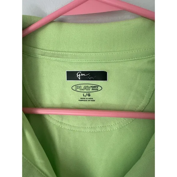 NWT Greg Norman Large Polo Shirt Womens Green Short Sleeve Stretch Golf Play Dry - Image 5