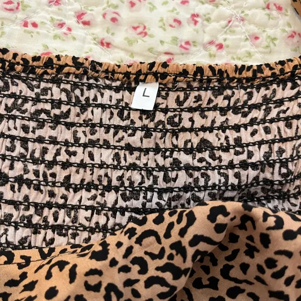 Leopard print sun dress Tan Size L - Image 5