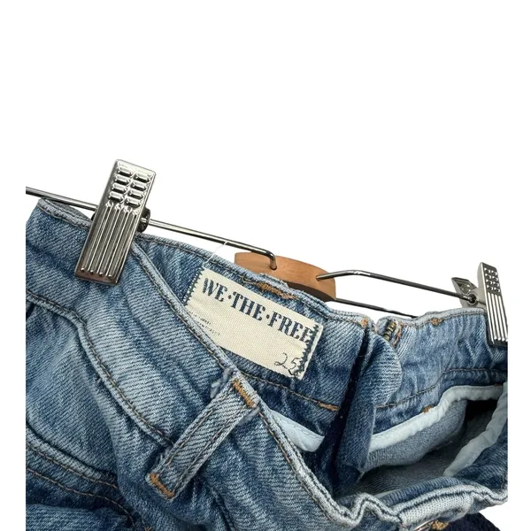 Free‎ People Denim Cargo Mini Skort Utility Pocket Buckle Blue Size 25 - Image 8