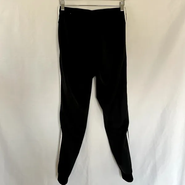 Adidas black and white casual athletic pants‎ zipper pocket women's size medium - Image 6