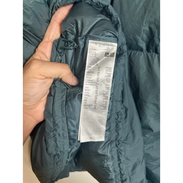 Uniqlo Women Ultra Light Down Cocoon Jacket Teal Blue Green Puffer L 421618 - Image 7