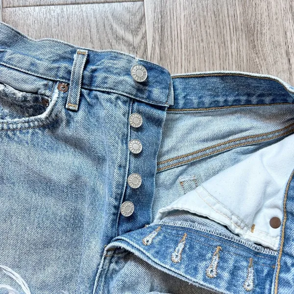 AGOLDE Parker Shorts in Encore Distressed Size 24 - Image 5