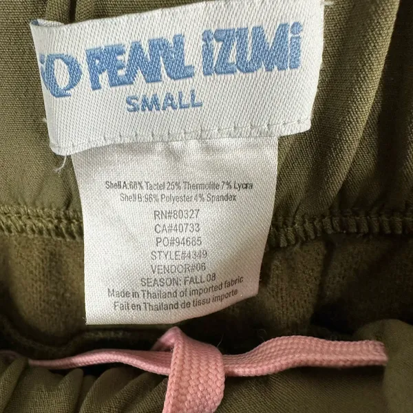 Pearl Izumi Womens size Small Accelerator Soft Shell Running Pants 4349 Green - Image 9