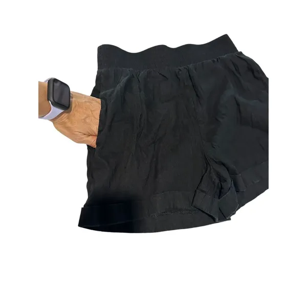 Anthropologie GIANNI BINI Size Medium Linen Blend Black Cuffed Stretch #OP13-1‎ - Image 4