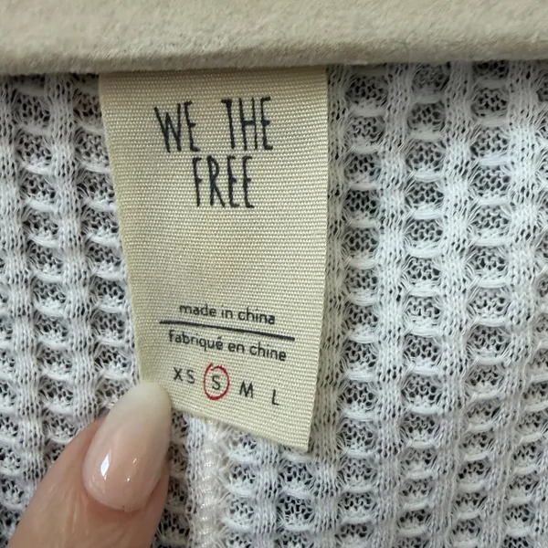 We The Free Waffle Knit Bell Sleeve Top Size Small Casual Boho Minimalist - Image 3