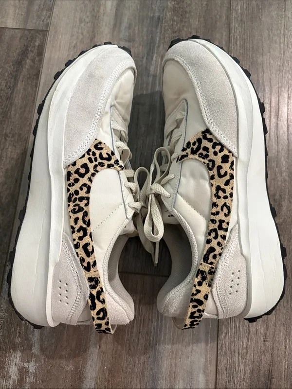 Nike Waffle Debut White Leopard Sneakers 9.5 - Image 3