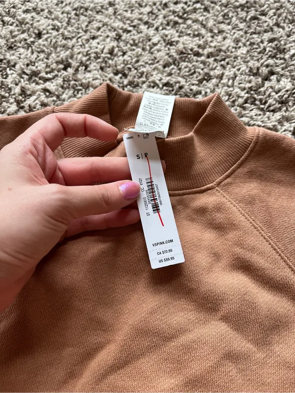 VS Pink Ivy Polar Mock Neck Sweatshirt - Image 3