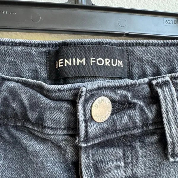 Aritzia Denim Forum Jeans 26x27 Arlo Organic Straight Solid Black Size 26 LONG - Image 3