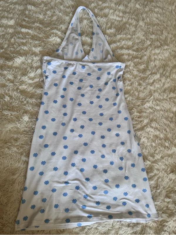 Women’s Halter Dress - Blue Floral (S) - Image 5