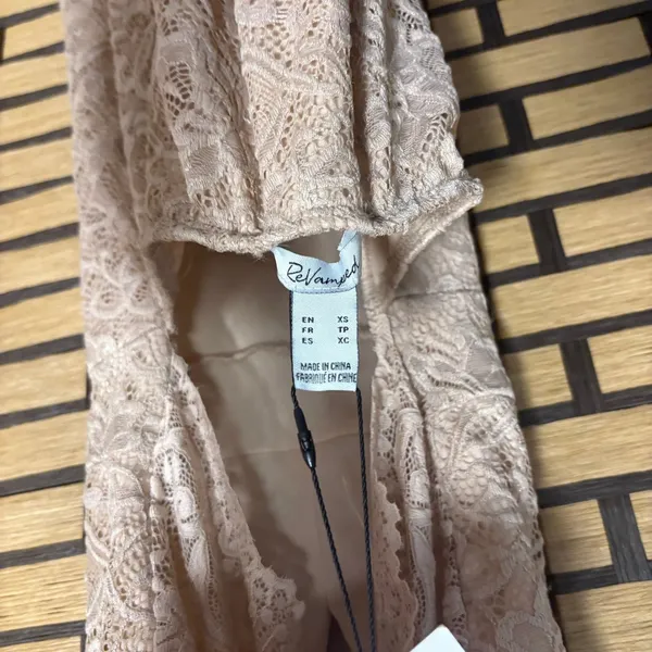 Revamped Tan‎ Lace Dress Size XS - Image 7