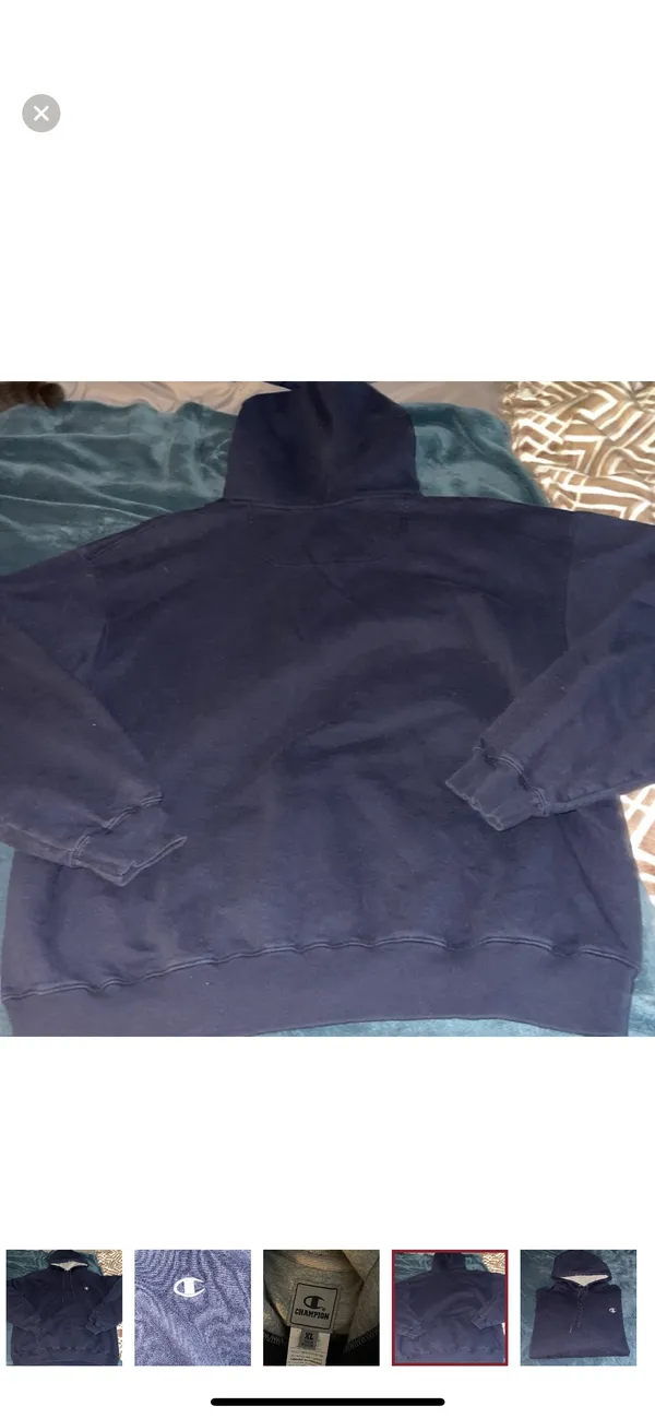 Champion Navy Blue Hoodie - Image 5