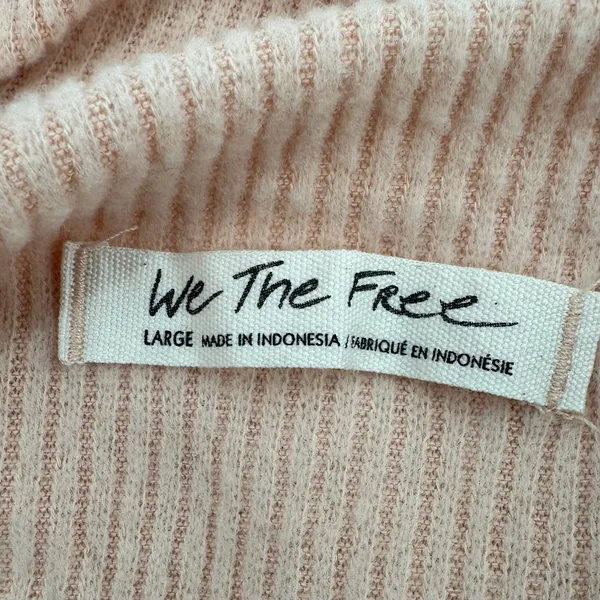 We The Free Sweater Womens L Peach Main Squeeze L/S Knit Oversized Boatneck Top - Image 4
