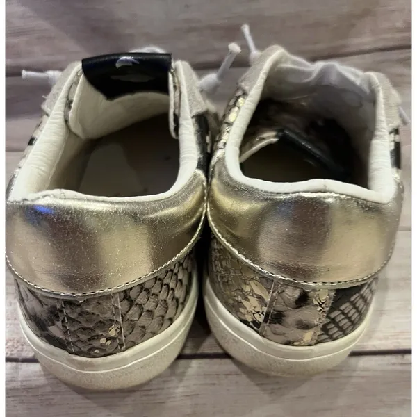 Steve Madden womens philosophy gold snake Star sneakers Size 7 - Image 5