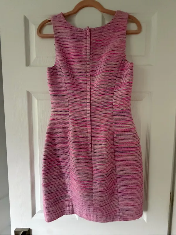 LILLY PULITZER CHARLTON DRESS POP PINK BARNARD BOUCLE TWEED METALLIC shift dress - Image 3