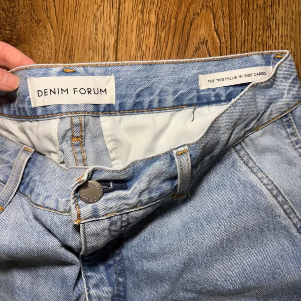 Denim Forum Aritzia The '90s Millie Hi-Rise Cargo Jeans Size‎ 29 Baggy Capsule - Image 3