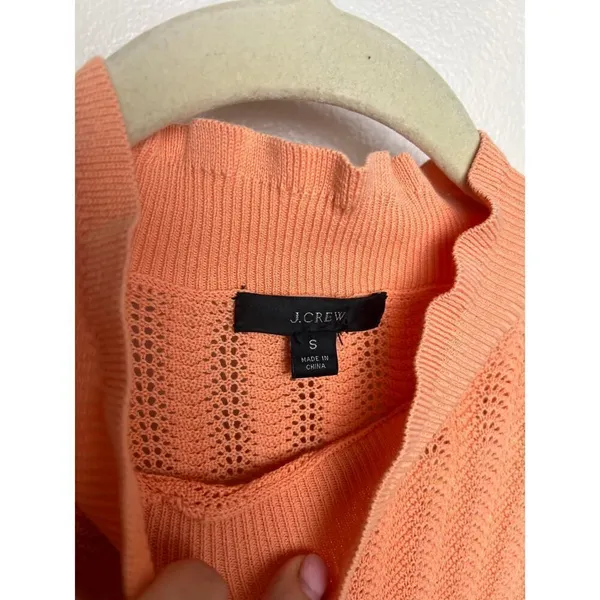 J. Crew Pointelle Ruffle Mockneck Sweater Sz. S - Image 3