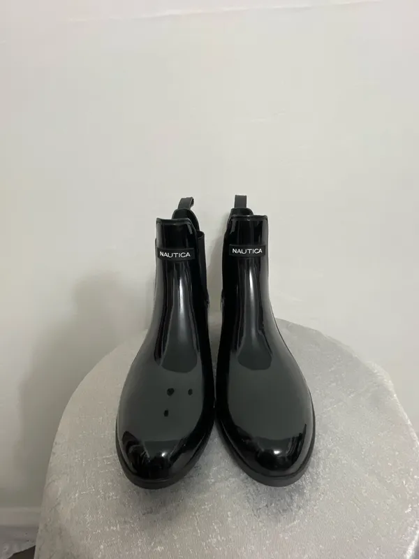 Nautica Black Rain Boots Size 7 – Chelsea Style)B16) - Image 2