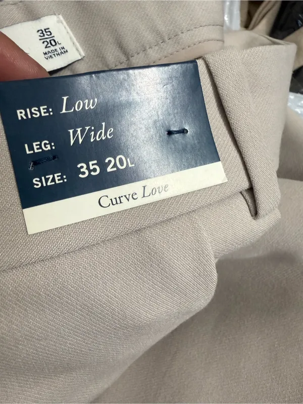 Abercrombie Curve Love Sloane low Rise Tailored Wide Leg Pant Black Size 35L - Image 10