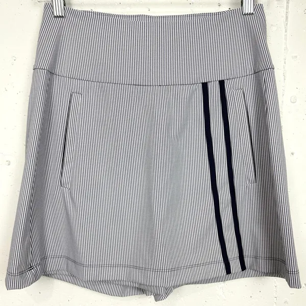 Kinona Womens Golf Skort Italian Nylon Stretch Fabric Navy Blue Stripe Size XS - Image 3