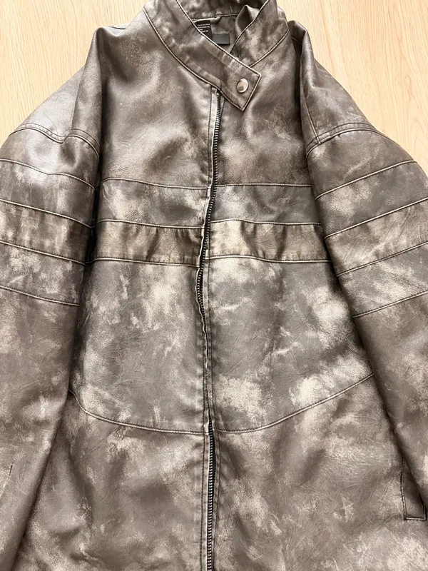 Forever 21 Distressed Faux Leather Moto Jacket - Image 2