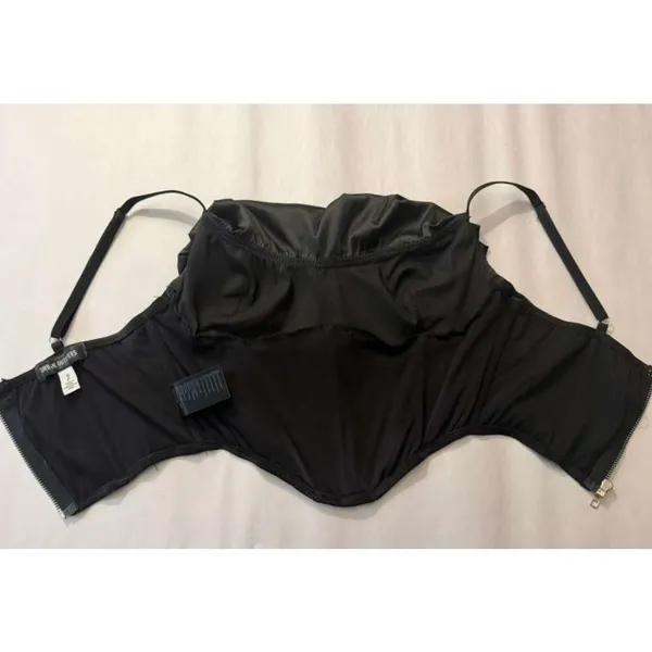 Urban Outfitters Women's Black Satin Corset Top Women's sz. S - Image 6