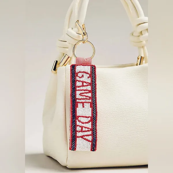 ANTHROPOLOGIE Beaded Bag Charm - White - Image 2