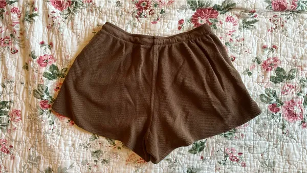 John Galt Brown Waffle Shorts - Image 2