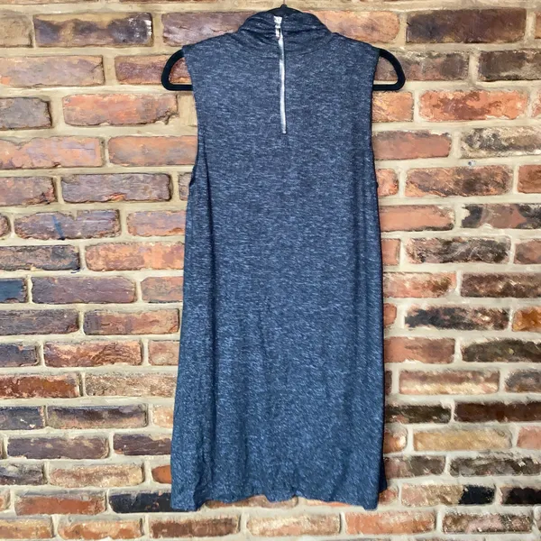 Philosophy Grey Space Dye Sleeveless Turtleneck Mini Dress Women's Size Large - Image 6