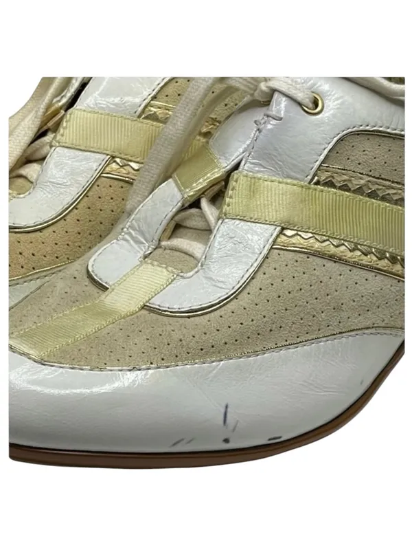 Cole Haan 𖦹 Chelsea Athleisure Patent Leather Sneakers 𖦹 White Gold 𖦹 7B 𖦹 - Image 10