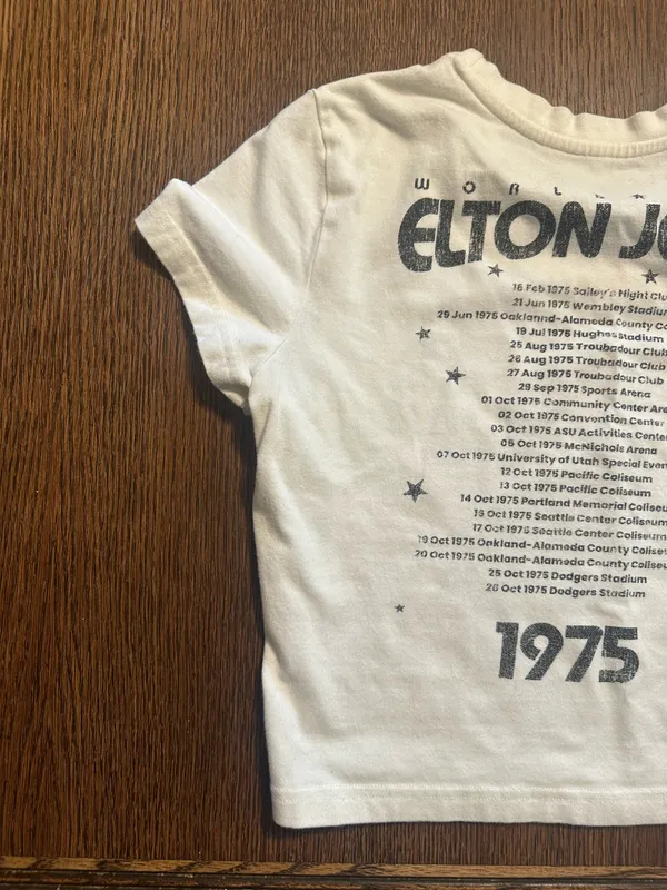 Elton John Crocodile Rock Crop Top Baby Doll T-Shirt - Image 6