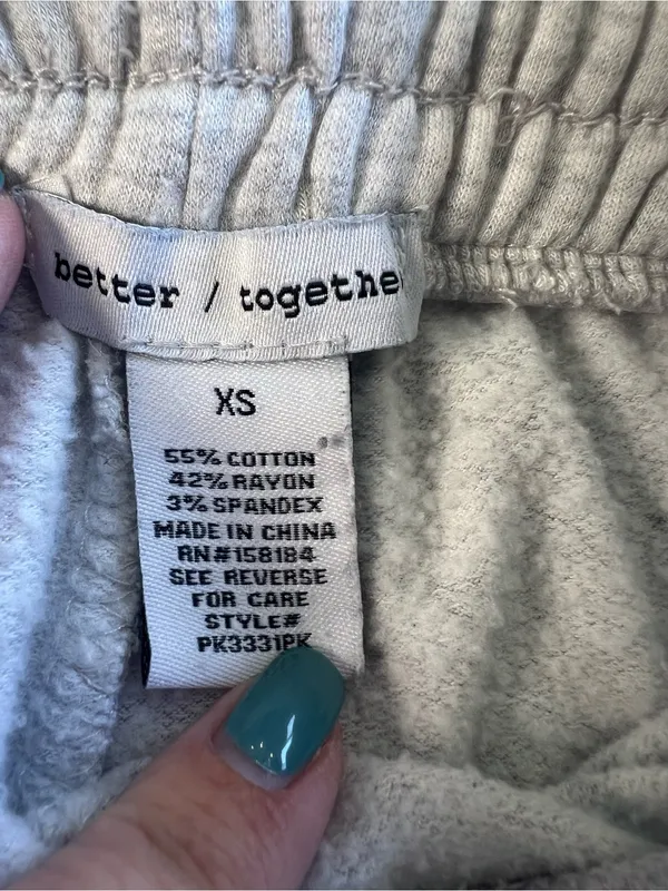 Better Together Gray Wide Leg Sweatpants Women’s XS Drawstring Lounge Pants - Image 4