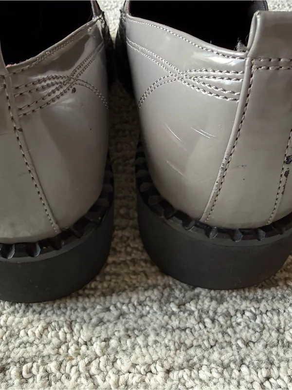 Franco Sarto Women's Metallic Dark Gray Loafer Flats Size‎ 7.5 - Image 9