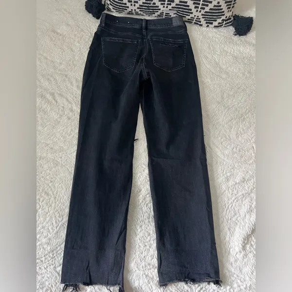 American eagle super high rise baggy straight jeans. - Image 3