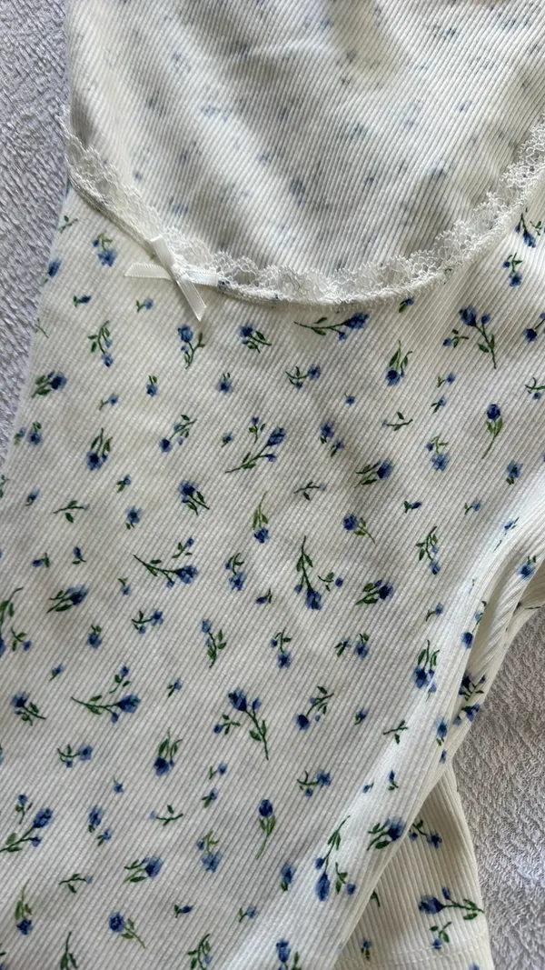 H&M Lace-Trimmed Cotton Top - Image 3