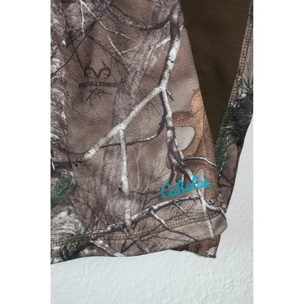 Cabela's OutfitHer Top Women M Brown Realtree Xtra Camo Raglan Long Sleeve EX - Image 4