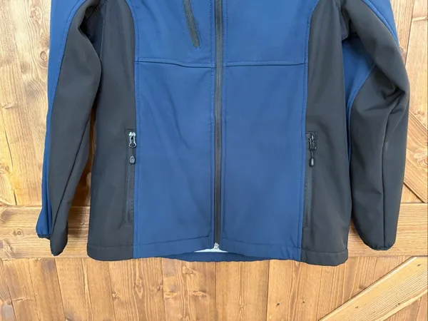 Clique Women’s Medium Blue Black Softshell Full Zip Jacket Outdoor (9222) - Image 2