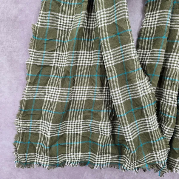 Cato Green Plaid Tartan Long Wrap‎ Hijab Fringe Dupatta Shawl Scarves Scarf - Image 4