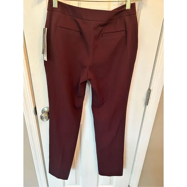 Rafaella burgundy dress pants size 4 petite work pants office wear stylish NWT - Image 4