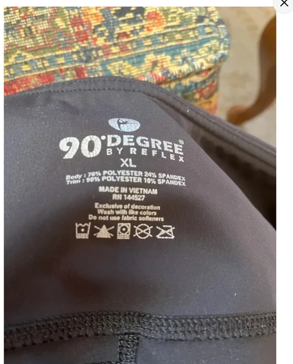 90 Degrees by Reflex 25” HR Power Flex Leggings in Black sz XL EUC - Image 4