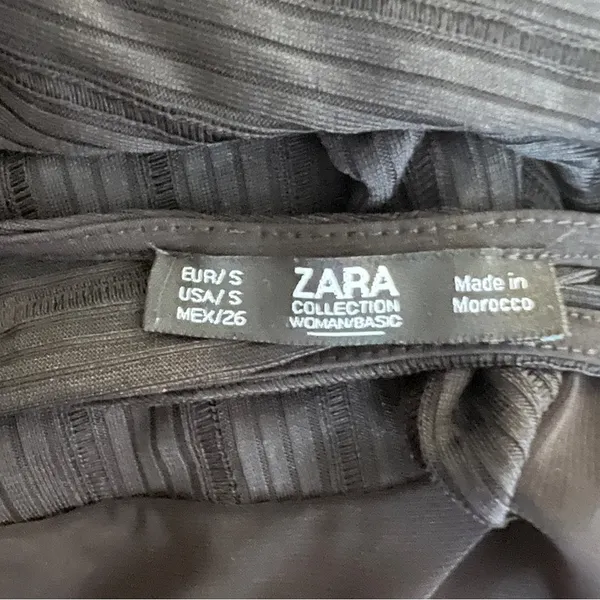 Zara Black Bodysuit Size S, Mesh Back EUC - Image 3