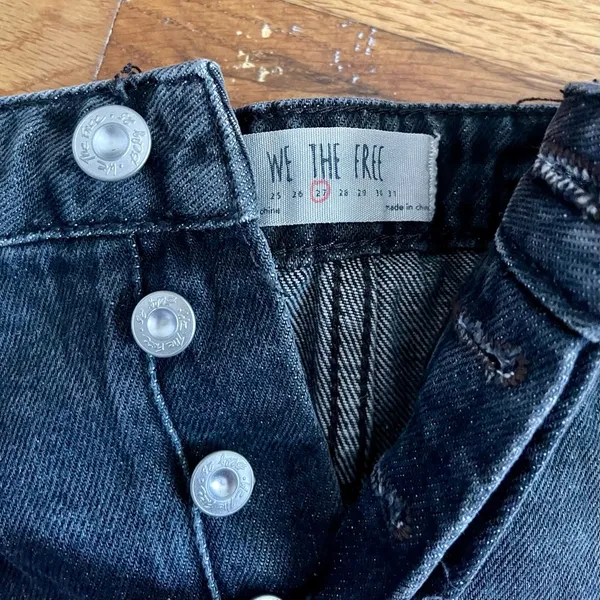 Denim Black Mini Skirt - Image 4