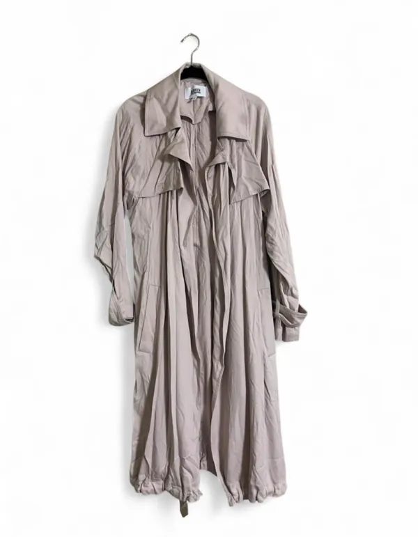 BB Dakota/Steve Madden Jacket Sz M Light Pink Trench Coat Collared Pockets - Image 3