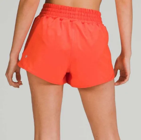 Lululemon Hotty Hot High Rise Athletic Shorts Autumn Red Orange 12 - Image 3