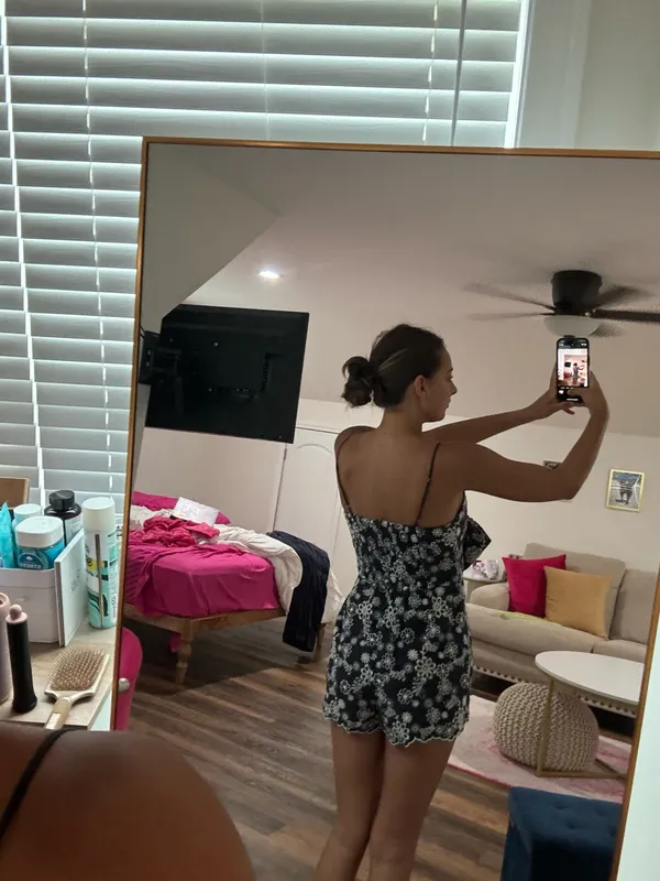 Main Strip blue and white romper - Image 2