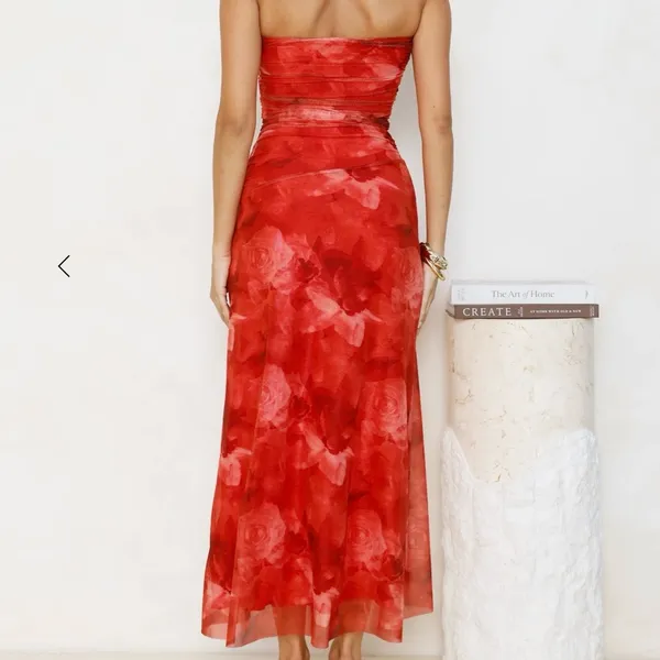 Hellomolly dollhouse daze strapless mesh maxi Red - Image 2