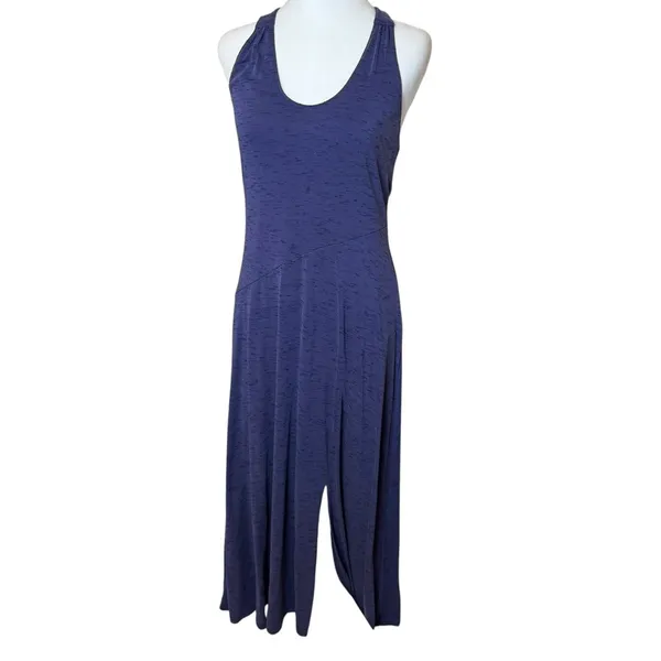 Anthropologie Maeve Melanie‎ Purple Knit Maxi Dress Size S Small Lace Back - Image 4
