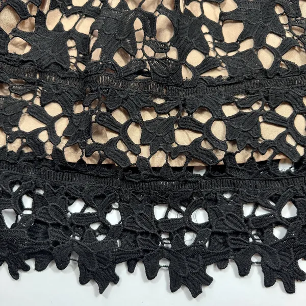 Blush Noir Black Lace Fit Flare Mini Dress Womens Small LBD Whimsigoth Coquette‎ - Image 11