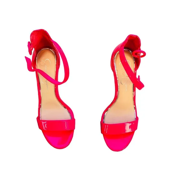 Jessica Simpson Women's Hot Pink Strappy Sandals Size 8 Ultra High Heel - Image 2