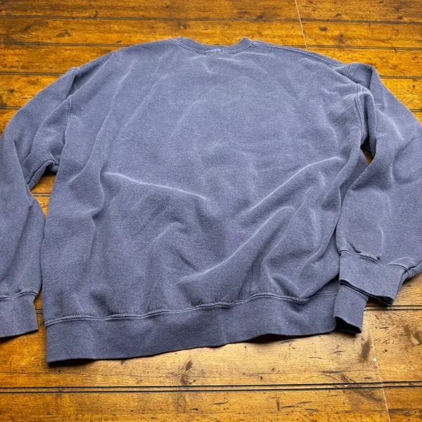 Nasty Gal Collection Crochet Granny‎ Square Patch Sweatshirt Blue Purple Medium - Image 4
