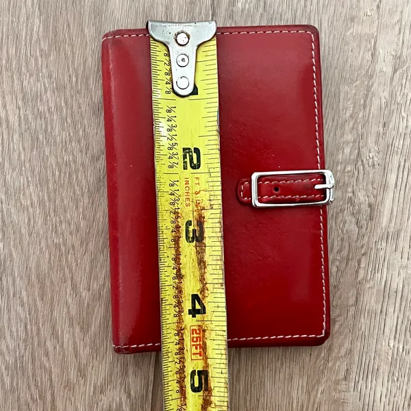 Coach Y2K Vintage Red Leather Compact Bifold Credit Card Holder Wallet - Image 6